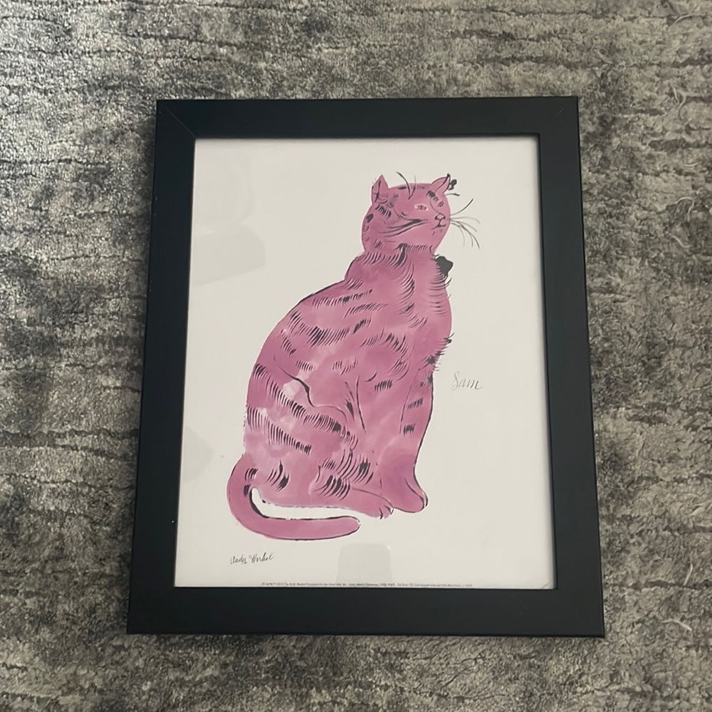 Andy Warhol ‘Untitled (Pink Sam)’ Cat print (Framed)